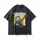 Men T Shirt Cartoon Short Sleeve T-shirt Men and Women Ins Couple Half Sleeve