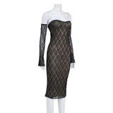 Women's Desses Hip Skirt Elegant Dress with Oversleeves for Women