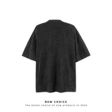 American vintage street T-shirt retro men's summer loose half sleeve