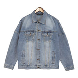 Palm Angle Jacket Palm Angels Jacket Letter Logo Patterned Denim Jacket Men and Women