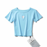Women T-Shirt Summer Embroidered Short Sleeve round Neck T-shirt
