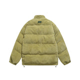 Unisex Jacket Winter Coral Fleece Drawstring Cotton-Padded Coat for Women