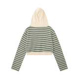 Women Hoodie Short Hoodie Knitted Women's Autumn Zipper Jacket