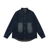 Men Denim Jacket Men's Long Sleeve Shirt Denim Clothes Jacket