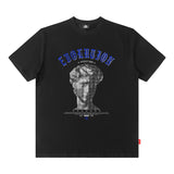 Men T Shirt Vintage Print Short Sleeves T-shirt Men and Women Vibe Style Loose