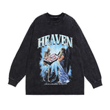 Men Long Sleeve Shirt Vintage Graffiti Long Sleeve Vintage Bottoming T-shirt for Men and Women