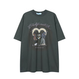 After Prom Shirt Women's Love T-shirt Retro Cartoon Printed Cotton Short Sleeve Men's Loose Ins