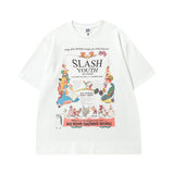 Men T Shirt Vintage Kitten Print Short Sleeve T-shirt Men and Women Ins Couple Vintage