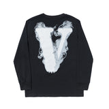 Palm Angle Sweatshirt Devil Angel Smoke Large V Print Couple Men and Women Loose Long Sleeve