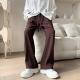 Men Sweatpants Draping Ice Silk Leggings Men's Summer Loose Wide-Leg Pants