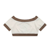 Women T-shirt Short T-shirt Girls Summer Short Sleeve Exposed Navel