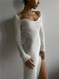 Women Sweater Dress Woolen Skirt Skinny Knit Bottoming Autumn and Winter Dress