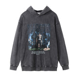 Men Hoodie Printed Hooded Men's Autumn and Winter Casual Loose Long Sleeve Washed and Worn