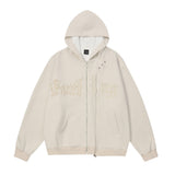 Men Hoodie Cardigan Sweater Men's Stitching Hooded Jacket