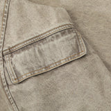 Men Denim Jacket Washed Do the Old Cowboy Coat Men's Loose Casual Spring and Autumn Stitching Jacket
