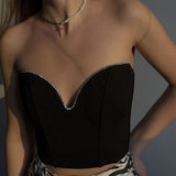 Women Halter Tops Spring New Fashion V-neck Top