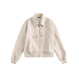 Unisex Jacket Autumn Loose Retro Pu Coat