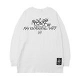 Men's Long Sleeve Shirt Long Sleeve T-shirt Men's Autumn Letter Print Loose round Neck