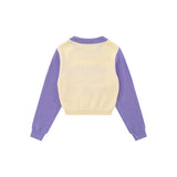Women Sweater Color Matching Sweater Women's Autumn Leisure round Neck Long Sleeve Short