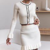 Women Sweater Dress Classic Style Knitted Mini Dress Sexy