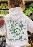 Korean version ins sweater women's loose hooded top shirt jacket