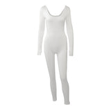 Women Jumpsuit Spring and Summer Long Sleeves Slim Fit Hip Raise Jumpsuit