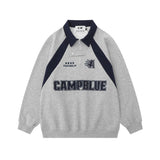 Men Hoodie Sweaters Menswear Embroidered Letters Loose Polo