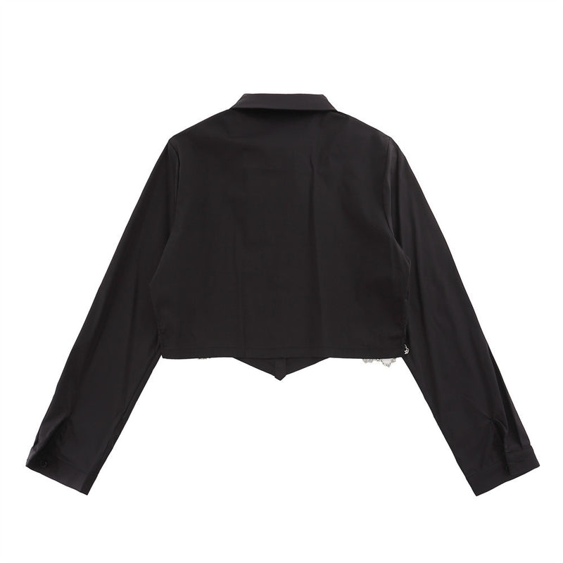 Women Long Sleeve Shirt Butterfly Print Long Sleeve Shirt Women's Loose Autumn Short