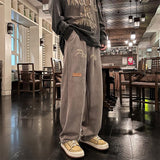 Men Sweatpants Casual Pants Men's Autumn Wide Leg Pants Loose