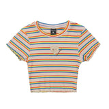Women T-shirt Short-Sleeved T-shirt Women's Summer Midriff-Baring Top