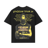 Travis Scott T-Shirt Travis Scott 24ssTOUR EUROPE Crew Neck Short Sleeve