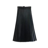 Women's Skirt Spring and Autumn Korean Skirt Women's Leather