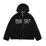 Men Cotton Padded Jacket Coat Double-Sided Wear Berber Fleece Cotton Coat Men's Winter Loose Cotton Coat Coat