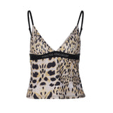 Women Halter Tops Summer Sexy Printed Slim Back Strap Top