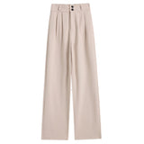 Palazzo Pants Woolen Straight Trousers Loose Casual Wide Leg Pants Straight