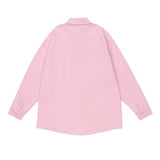 Men Long Sleeve T Shirt Men's Spring and Autumn Loose Lapels Shirt Loose Thin Coat