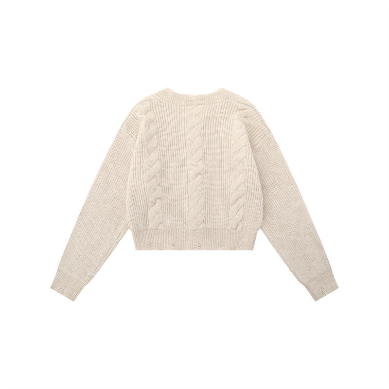 Women Sweater Cardigan Sweater Girls Casual Solid Color Short Spring and Autumn