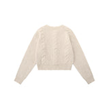 Women Sweater Cardigan Sweater Girls Casual Solid Color Short Spring and Autumn