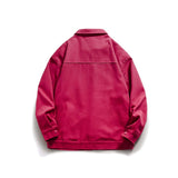 Unisex Jacket Fall Color Contrast Patchwork Turn-down Collar Coat Women's Clothing