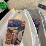 Men Hoodie Cartoon Sweater Men's Trend Autumn Coat Spring and Autumn round Neck