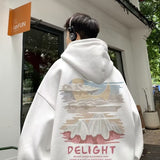 Men Hoodie Sweater Men's Spring and Autumn Hooded Ruffle Handsome Men's Long-Sleeved Jacket