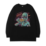 Men Long Sleeve Shirt Retro Hip Hop Long Sleeve T-shirt Men's and Women's Spring and Autumn Ins round Neck