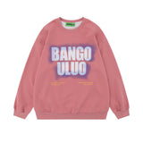 Men Hoodie Letter Print Sweatshirt Boys round Neck Pullover Long Sleeve Loose Top