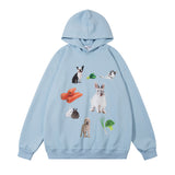 Men Hoodie Fun Animal Rabbit Printed Hoodie