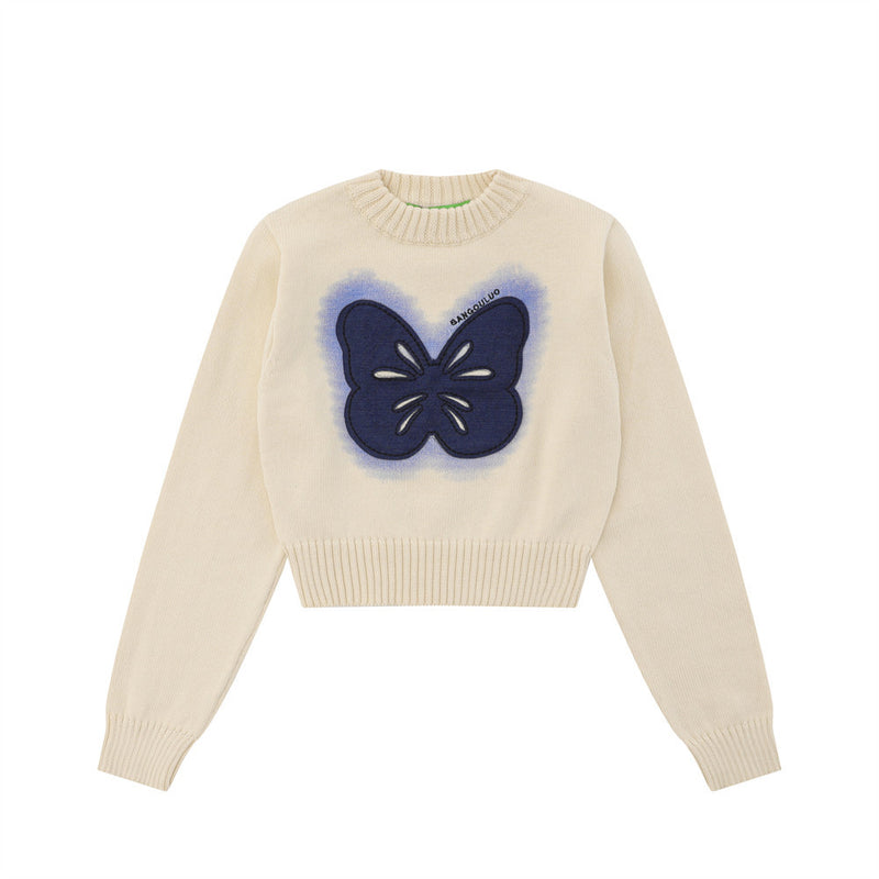 Women Sweater Girls Autumn Crew Neck Casual Long Sleeve