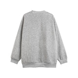 Men Hoodie Printed Crew Neck Sweatshirt Men's Loose Top Spring and Autumn Long Sleeve