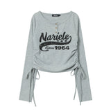 Women Long Sleeve T-Shirt Long Sleeve T-shirt Women's Spring and Autumn Letter Print Casual
