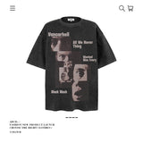 American vintage street T-shirt men's loose spring and summer half-sleeved shirt