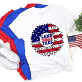 Women's Independence Day T Shirt round Neck Short Sleeve T-shirt Women's Top