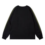 Men Hoodie round Neck Base Sweater Linen Cotton Long Sleeve T-shirt